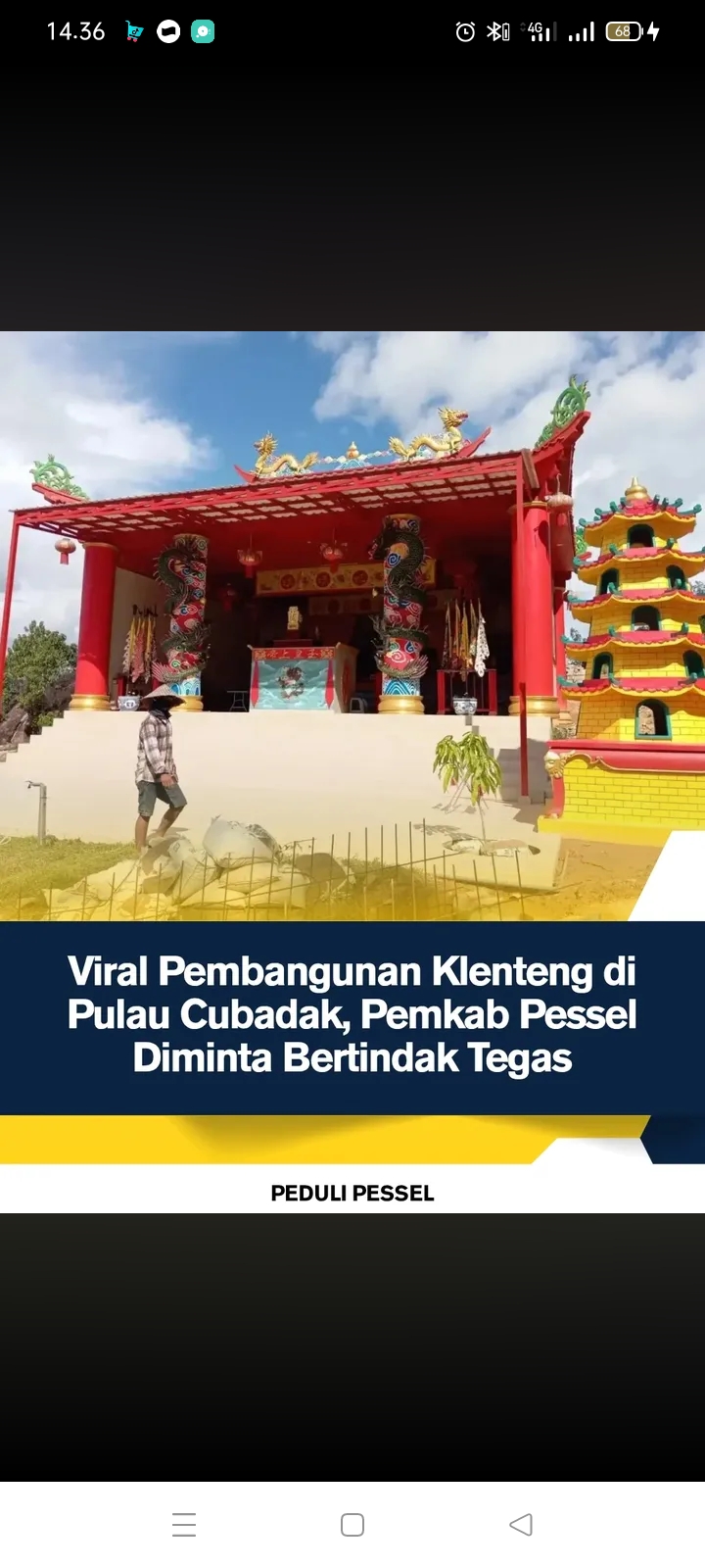 Dugaan Klenteng Berkedok Privat Room Tanpa Izin PBG Rumah Ibadah. Pemerintah Pesisir Selatan Bertindaklah ?i