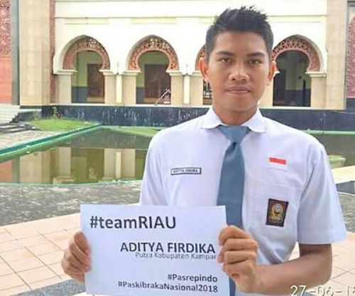 Harumkan Nama Kampar, Aditya Masuk Paskibraka Nasionali