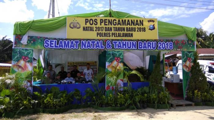 Antisipasi Natal dan Tahun Baru, Polres Pelalawan Dirikan 3 Pos Pengamanan