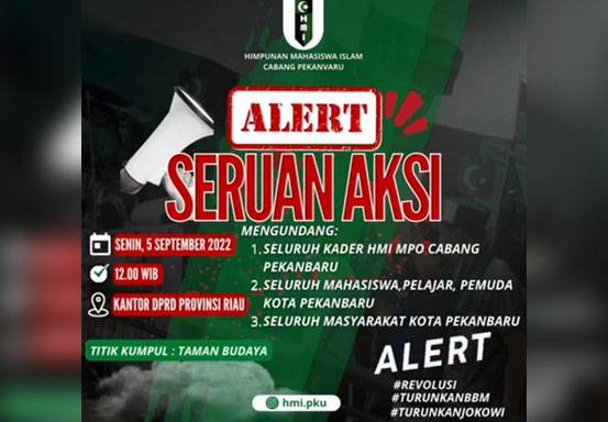 Tolak Kenaikan BBM, Siang Ini Mahasiswa di Riau Demo Tolak Kenaikan BBM, Siang Ini Mahasiswa di Riau Demoi