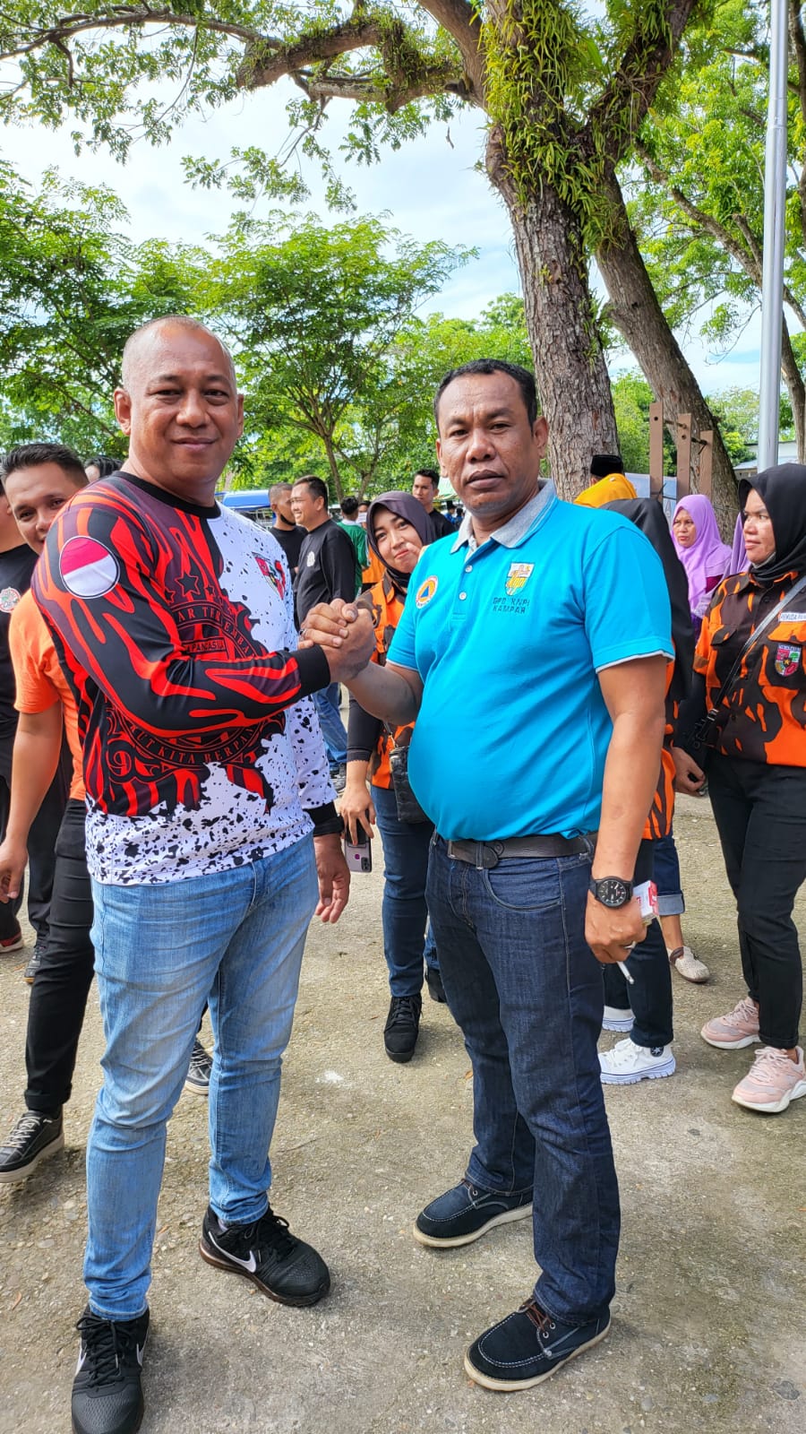 Sinergi KNPI Kampar bersama MPC Pemuda Pancasila mendukung Deklarasi Gerakan Kampar Bersih Narkoba. i