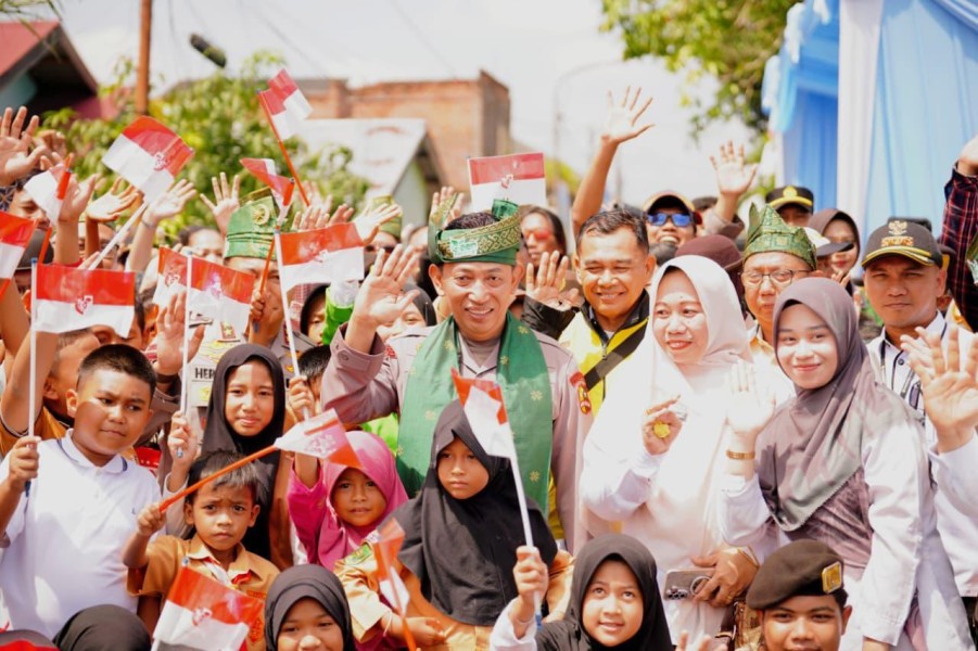 Kapolri Jenderal Listyo Sigit Prabowo Resmikan Jembatan Merah Putih Presisi Tahap II di Provinsi Riau