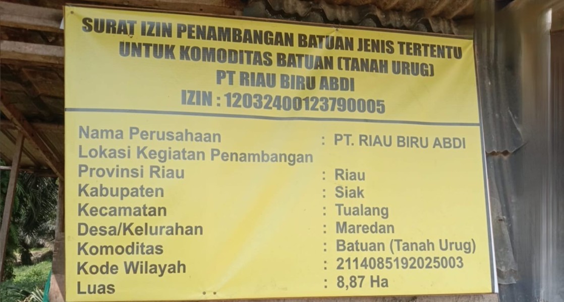 DUGAAN TAMBANG ILEGAL DI MAREDAN: AKTIVITAS PT RIAU BIRU ABDI BISA DIPIDANA DUGAAN TAMBANG ILEGAL DI MAREDAN: AKTIVITAS PT RIAU BIRU ABDI BISA DIPIDANAi