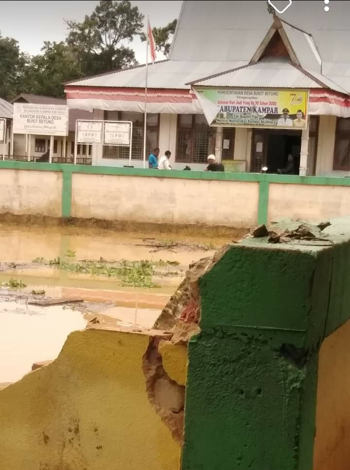 Kondisi Pasca Banjir Desa Bukit Betung Kecamatan Kampar Kiri Hulu