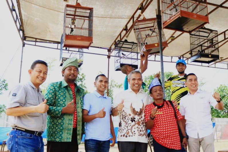 Dibuka PJ Bupati Kampar, Ratusan Kicau Mania Meriahkan Bupati CUP Burung Berkicau se-Riaui