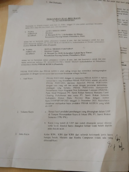 Kasus PT. KHS belum membayar hutang senilai Rp 536 juta kepada PT. SRS