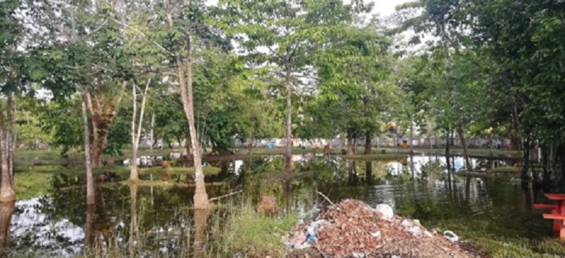 Taman Depan Kampus Banjir, Ganggu Keindahan Universitas Riau Taman Depan Kampus Banjir, Ganggu Keindahan Universitas Riaui