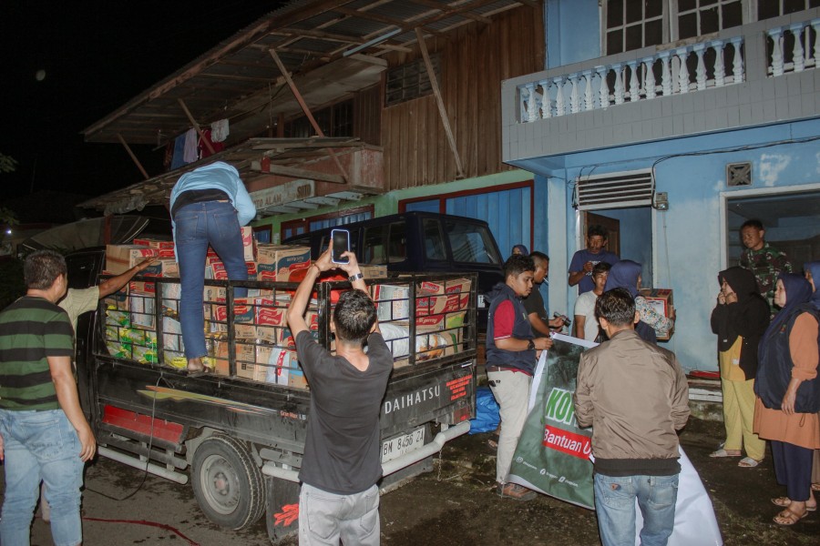 Koppsa-M Pangkalan Baru Bantu Korban Banjir Longsor Kabupaten Agam Sumbari