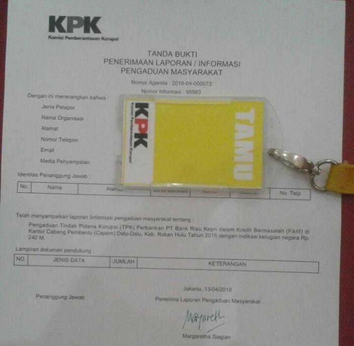 Terindikasi Korupsi, FORAK Laporkan BRK ke KPK Terindikasi Korupsi, FORAK Laporkan BRK ke KPKi