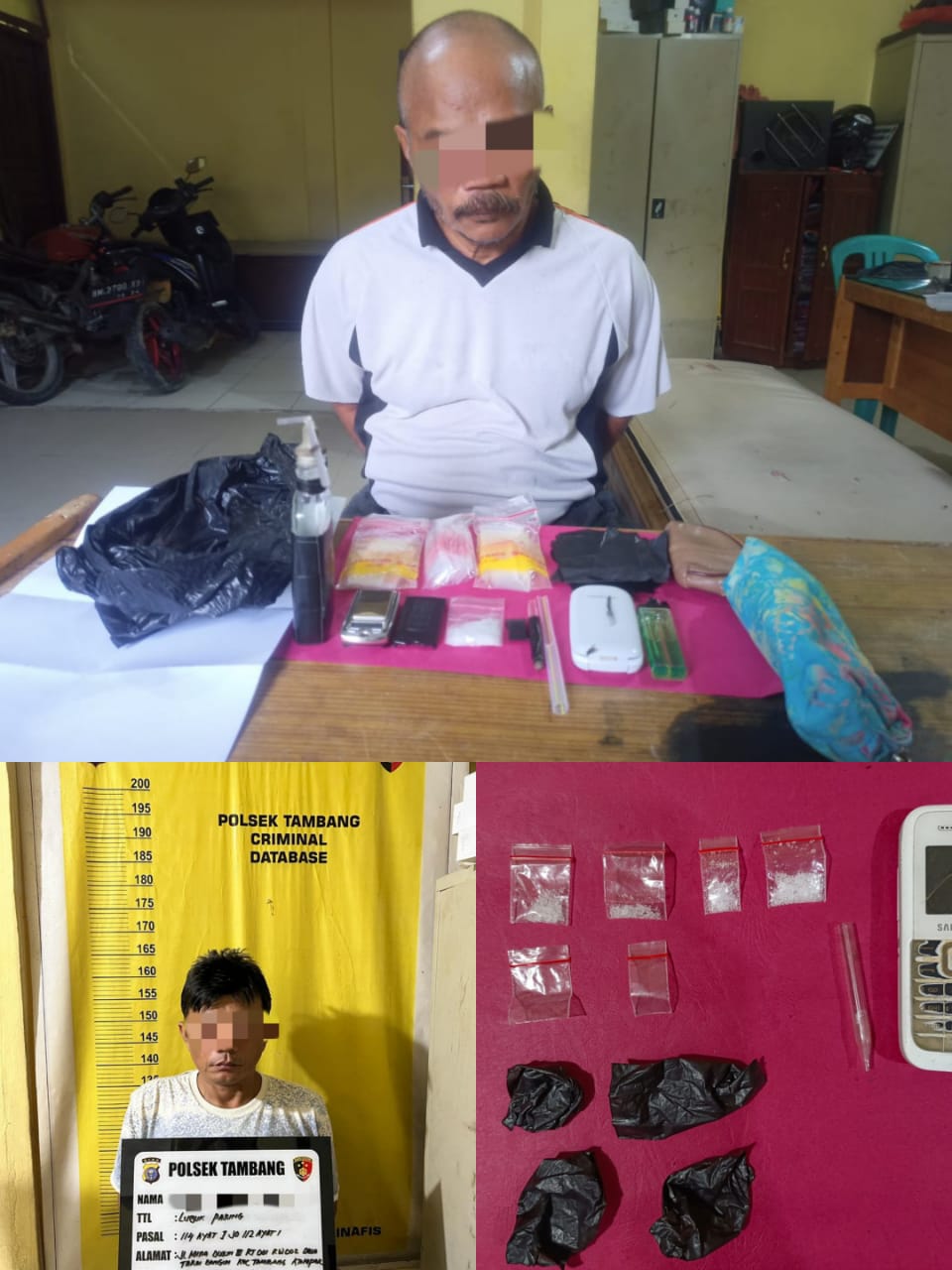 2 Pria Paru Baya Pengedar Narkoba di Ringkus Polsek Tambang 2 Pria Paru Baya Pengedar Narkoba di Ringkus Polsek Tambangi
