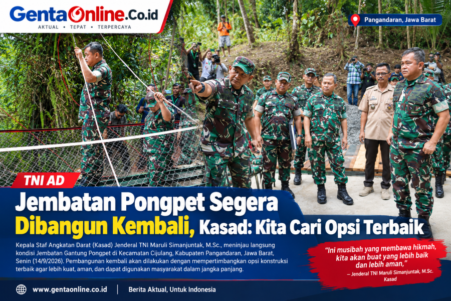 Jembatan Pongpet Segera Dibangun Kembali, Kasad: Kita Cari Opsi Terbaiki
