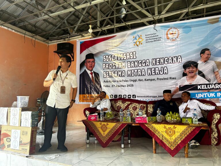 Direktorat Bina Peran Serta Masyarakat Kemendukbangga/BKKBN Sosialisai Program Bangga Kencana Bersama Mitra Kerja di Provinsi Riaui