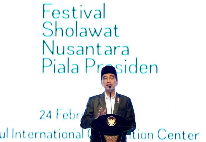 Jokowi Buka Festival Sholawat Nusantara Piala Presiden RI 2018 Jokowi Buka Festival Sholawat Nusantara Piala Presiden RI 2018i