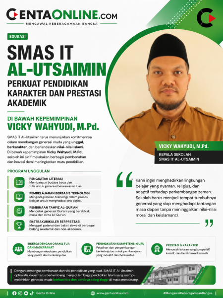 SMAS IT Al-Utsaimin Perkuat Pendidikan Karakter dan Prestasi Akademik di Bawah Kepemimpinan Vicky Wahyudi, M.Pd