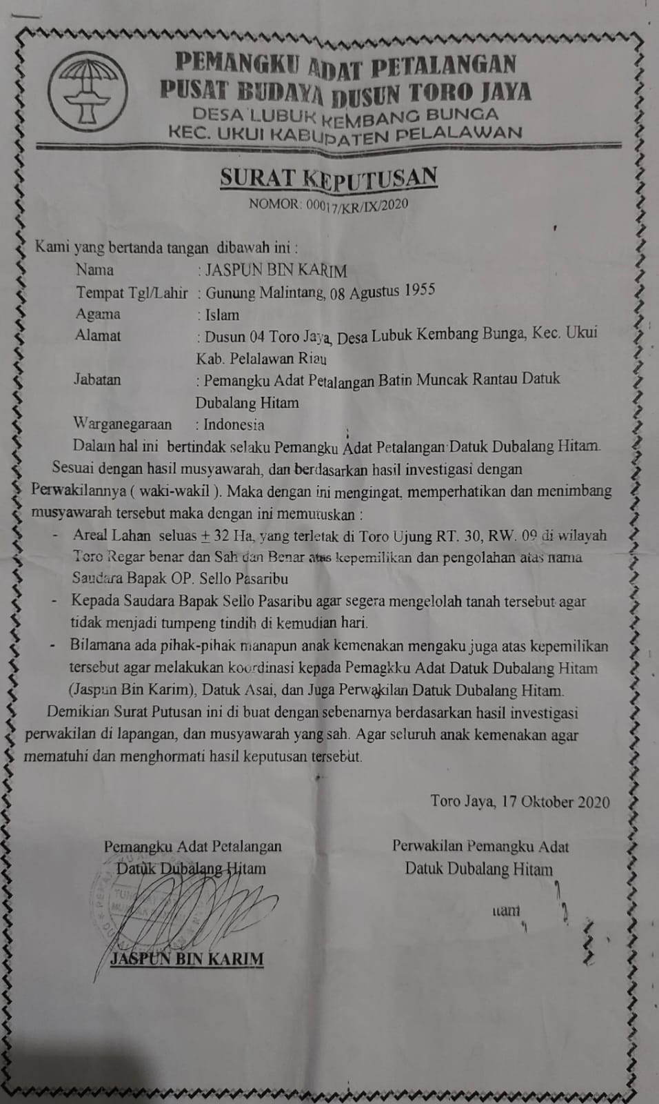 Kasus Perambahan Hutan TNTN yang dilaporkan oleh datuk Arifin dan kuasa hukum nya Rawin SH Kasus Perambahan Hutan TNTN yang dilaporkan oleh datuk Arifin dan kuasa hukum nya Rawin SHi