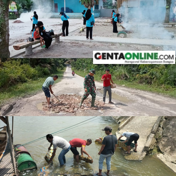 Maksimalkan Persiapan Helat Pacu Sampan Piala Bupati Kampar, Pemdes dan Masyarakat Buluh Cina Gotong Royong Bersamai