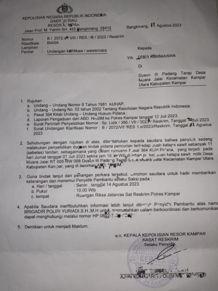 Tak mampu bayar setoran denda yang diminta kades muara jalai, warga miskin dipolisikan Tak mampu bayar setoran denda yang diminta kades muara jalai, warga miskin dipolisikani