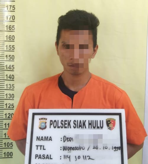 Lagi-lagi Shabu, Warga Kepau Jaya Ditangkap Polsek Siak Hulu
