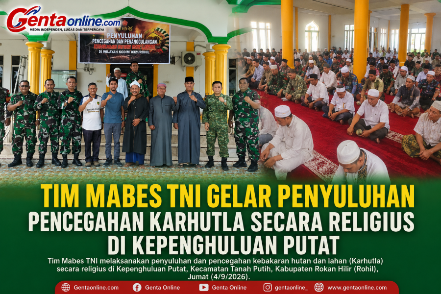 TIM MABES TNI GELAR PENYULUHAN PENCEGAHAN KARHUTLA SECARA RELIGIUS DI KEPENGHULUAN PUTATi