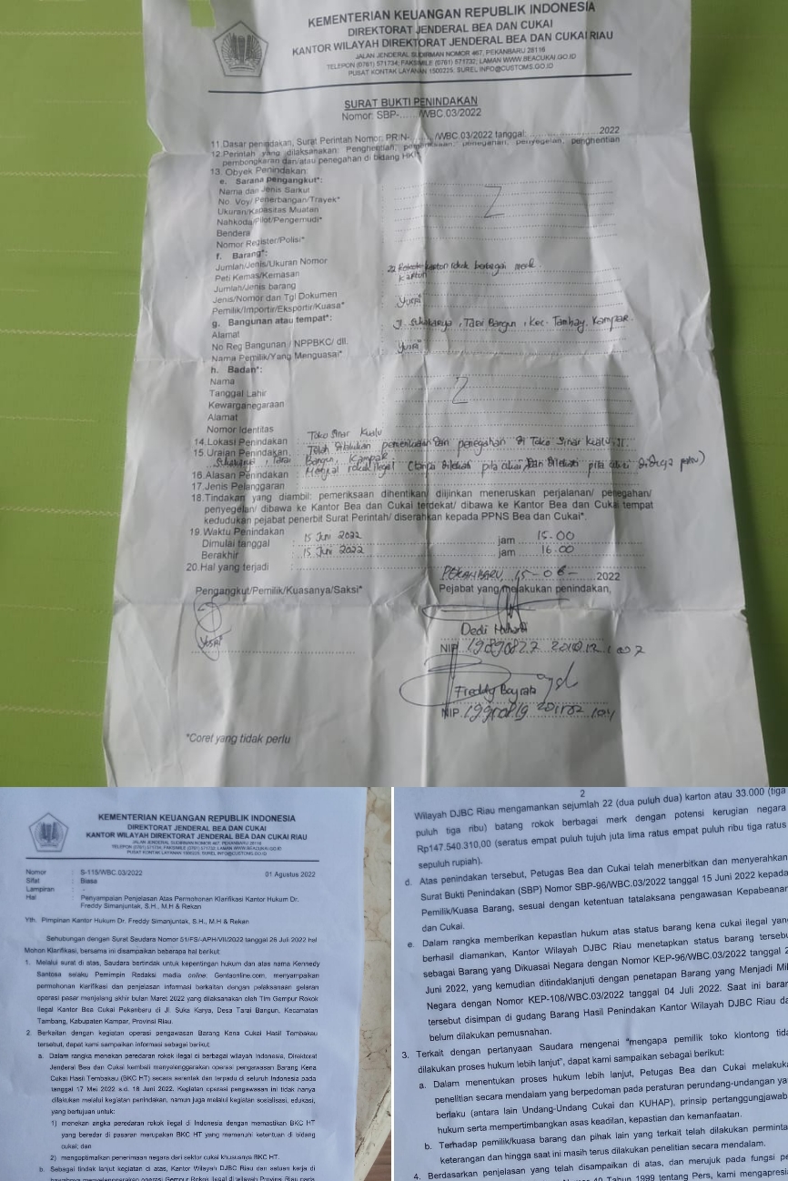 Telah terjadi Pembohongan Publik, Atas jawaban Kanwil Bea Cukai Provinsi Riau Telah terjadi Pembohongan Publik, Atas jawaban Kanwil Bea Cukai Provinsi Riaui