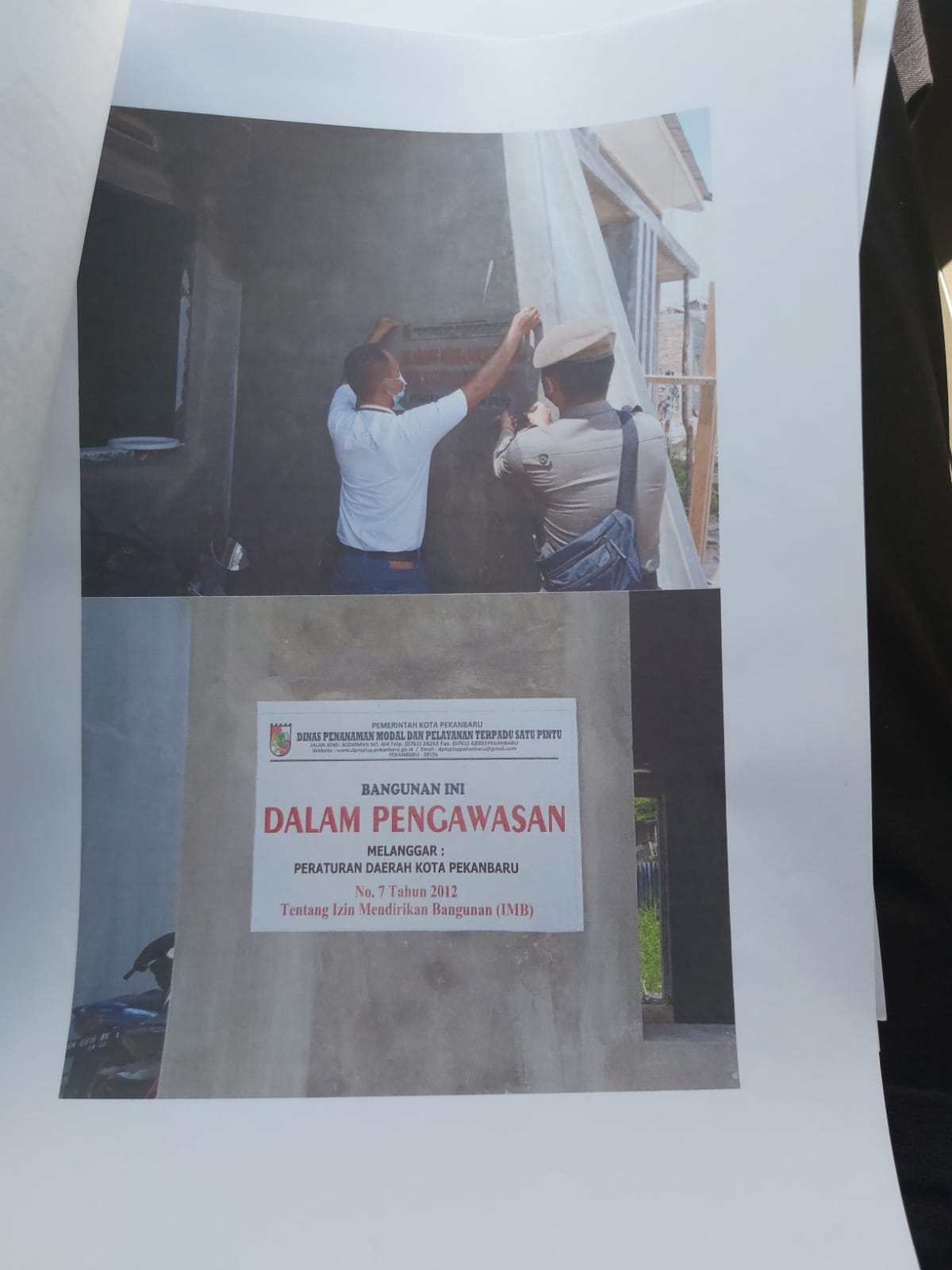 Oknum Satpol PP Pekanbaru Diduga Terima 'Upeti' dari Developer Bermasalah PT PSNN