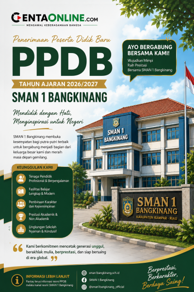 PPDB Tahun Ajaran 2026/2027 Resmi Dibuka, SMAN 1 Bangkinang Perkuat Komitmen Cetak Generasi Unggul dan Berdaya Saingi