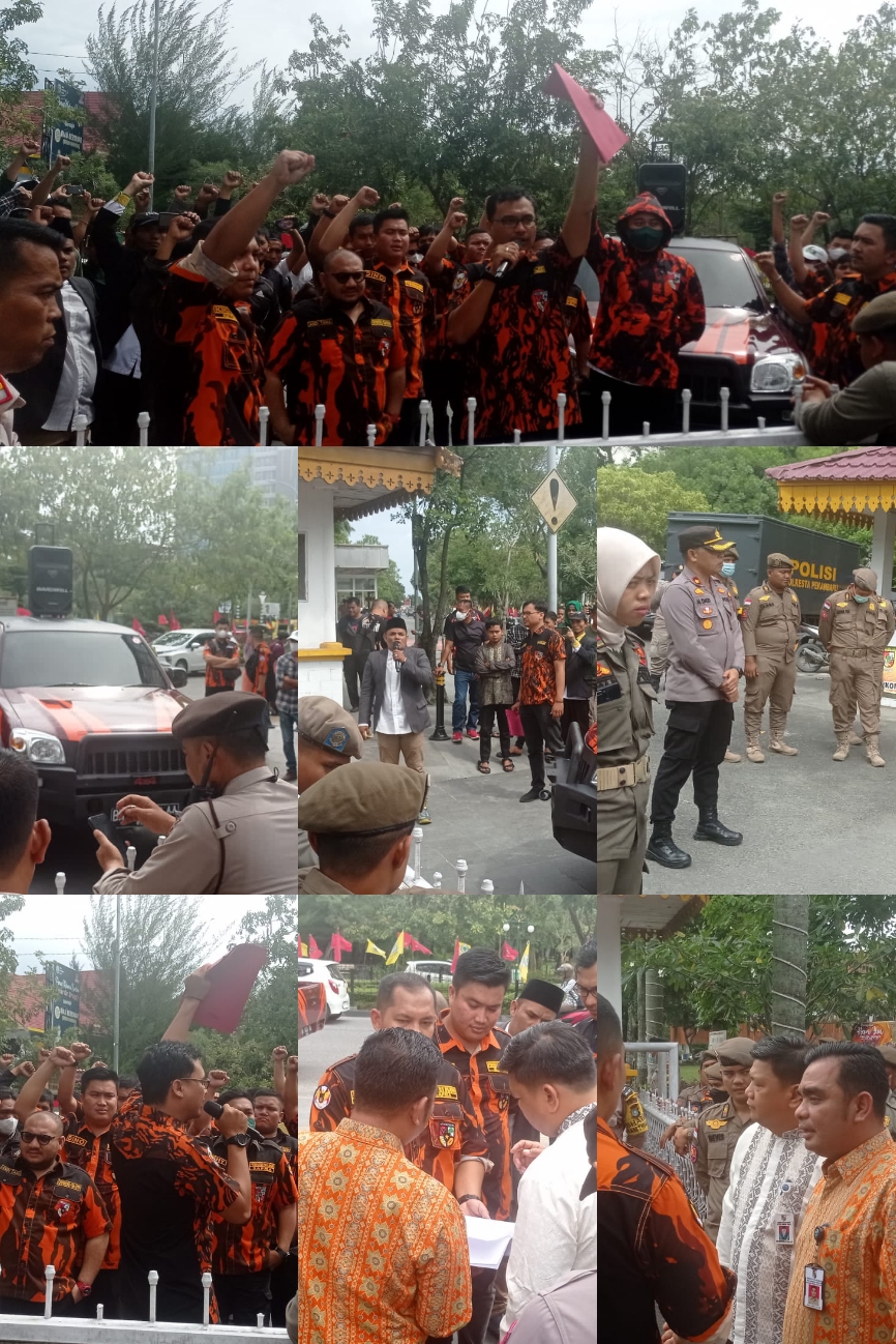 Satma PP dan Forum Ummat Pekanbaru Gelar Aksi Demo Tuntut JP PUB & KTV Tutupi