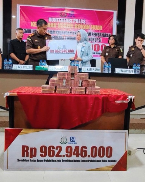 Dipenjara 1 Tahun 6 Bulan, Oknum Kepsek SMA N 1 Ujungbatu Kembalikan Dana BOS Yang Dikorupsi