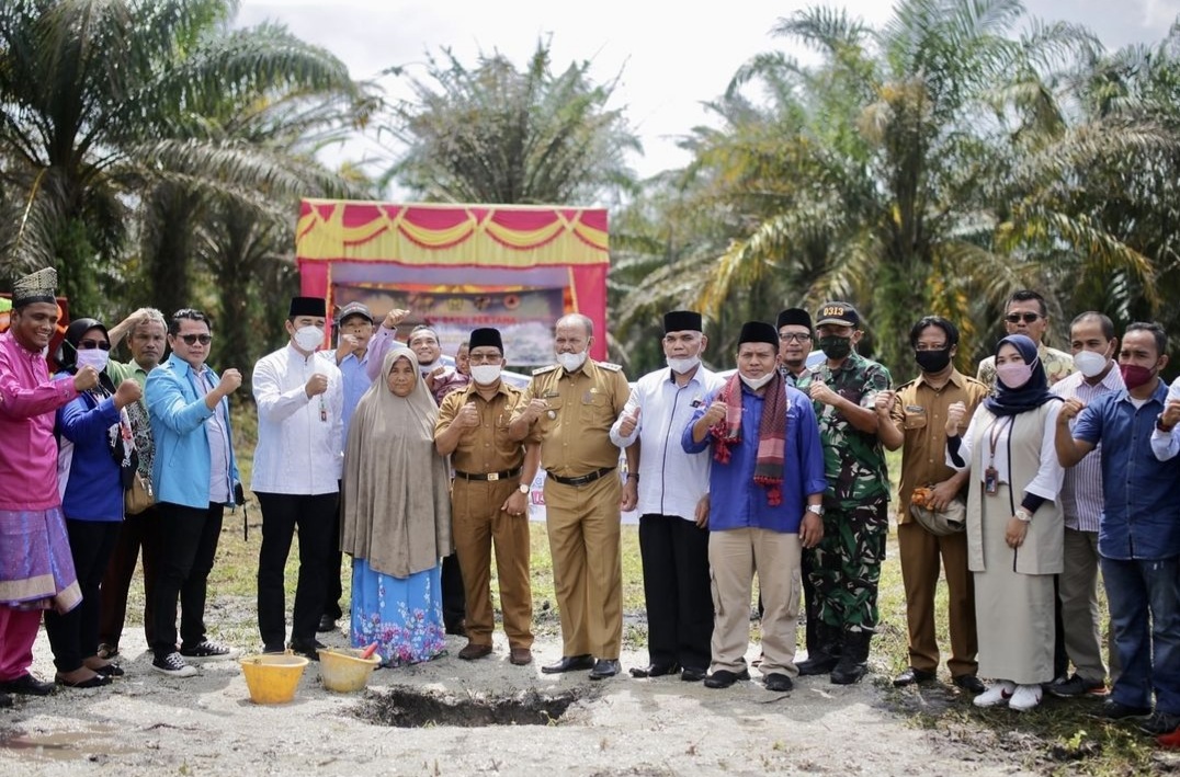 KNPI Kampar Gelar Peletakan Batu Pertama Masjid Ashabul Kahfi
