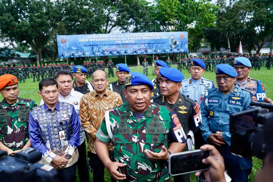  Kasdam I/BB Pimpin Upacara Gelar Operasi Gaktib dan Yustisi 2026 di Makodam I/BB  