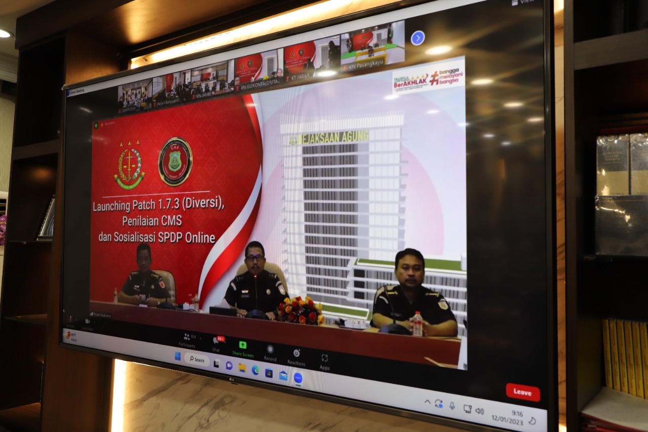 Kejaksaan Agung Melaunching Patch 1.7.3, Penilaian CMS, dan Sosialisasi SPDP Online Kejaksaan Agung Melaunching Patch 1.7.3, Penilaian CMS, dan Sosialisasi SPDP Onlinei