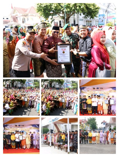 Dandim 0321/Rohil dan Ketua Persit Turut Ramaikan Tari Masal Sapin Bagan Yang Sapu Rekor Muri Dunia