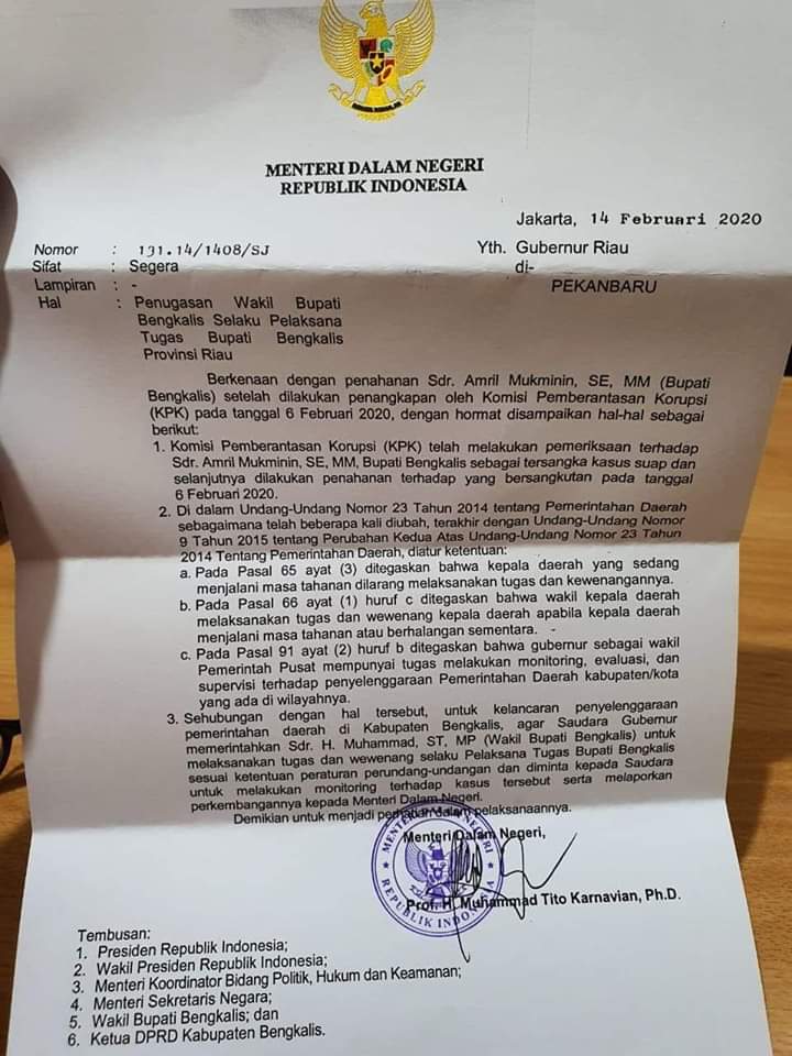 Dua Kader PDIP Jabat Bupati di Riau