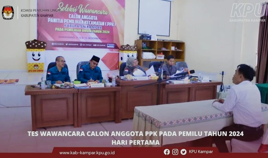 Hari Pertama, 216 Calon Anggota PPK Ikuti Tes Wawancara di KPU Kampar Hari Pertama, 216 Calon Anggota PPK Ikuti Tes Wawancara di KPU Kampari