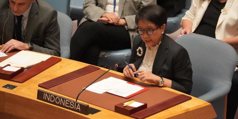 Di Dewan Keamanan PBB, Menlu Retno: Hentikan Pendudukan Israel! Di Dewan Keamanan PBB, Menlu Retno: Hentikan Pendudukan Israel!i